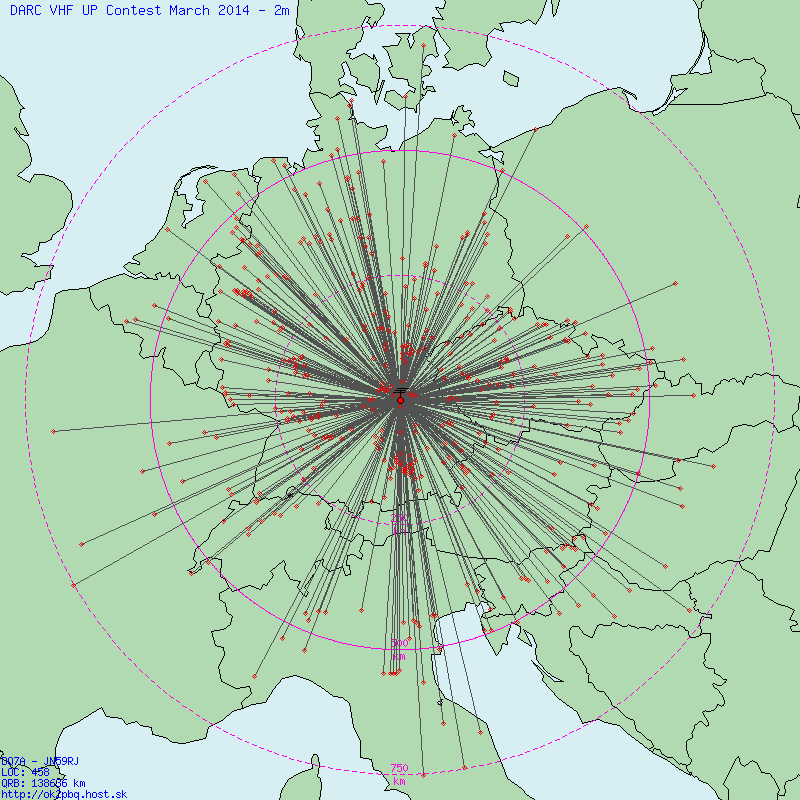 QSO Map mar 2014 VHF